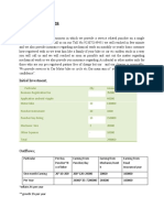 Service Sector Idea: Initial Investment