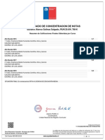 Certificado de Concentracion de Notas: Gustavo Alonso Salinas Salgado, RUN 20.491.768-K