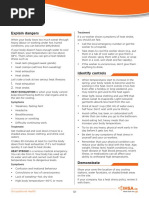 Heat Stress: Explain Dangers