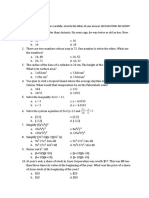 College Algebra: Instructions: Read The Questions Carefully. Encircle The Letter of Your Answer. NO SOLUTION. NO CREDIT