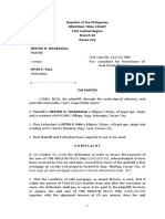 Republic of The Philippines Regional Trial Court 11th Judicial Region Branch 24 Davao City Nestor N. Nicaragua