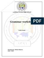 Grammar Worksheet of 10grade