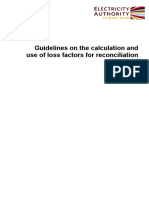 Guidelines On The Calculation and The Use of Loss Factors For Reconciliation Purposes