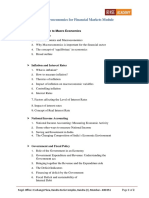 Macroeconomics For Financial Markets Module