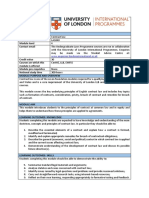 Contract Law - Module Descriptor