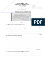 Police Depot 1 Jhs Ict - Paper 1: First Mock Examination