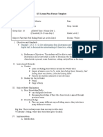 KU Lesson Plan Format Template