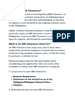 What Is An NBI Clearance?