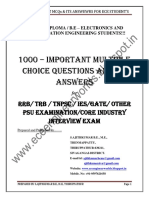 1000 - Important MULTIPLE Choice Questions and Its Answers