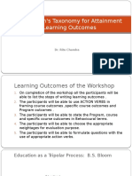 Use of Bloom's Taxonomy For Attainment of Learning Outcomes: Dr. Ritu Chandra