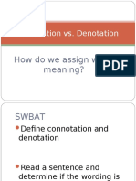 Connotation Versus Denotation