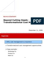 Beyond Cutting Heads - Transformational Cost Management