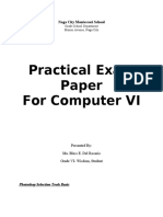 Practical Exam Paper For Computer VI: Naga City Montessori School