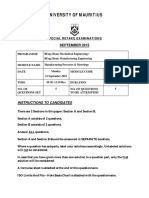 University of Mauritius: September 2015