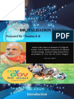 Digitalisation of India: Presented By: Nandan K R