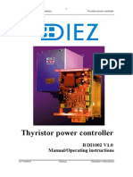 Thyristor Power Controller: B DI1002 V1.0 Manual/Operating Instructions