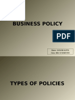 Business Policy: Name-Shivani Gupta Class - Bba Vi Semester