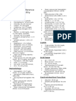 Laboratory Reference Ranges in Healthy Adults: Electrolytes