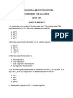 Physics Viii Worksheet