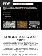 Money Supply and Credit Creation