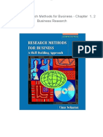 Summary Research Methods For Business - Chapter 1, 2 Business Research