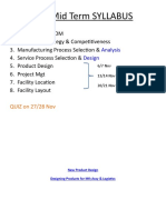 Om Mid Term Syllabus: Analysis Design