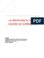 Importancia de La Cedna de Suministro