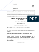 2003 Proceso Divisorio, Reconocimiento de Mejoras, Secuestro AGMA.