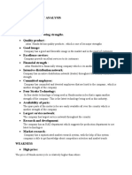 Swot Analysis