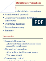 Introduction: Chapter 13: Distributed Transactions