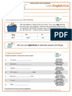 Grammar Games Adjectives Worksheet