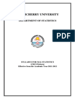 M.SC Statistics101011 PDF