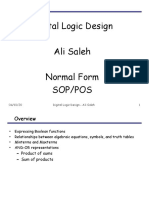 Digital Logic Design Ali Saleh Normal Form Sop/Pos