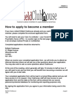 Enfield Clubhouse Member Application Form