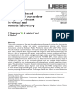 USRP 2901-Based SISO-GFDM Transceiver Design Experiment in Virtual and Remote Laboratory