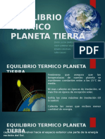 EQUILIBRIO TERMICO PLANETA TIERRA Agroclimatologia