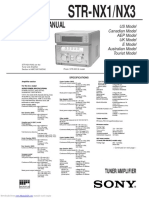 Service Manual: STR-NX1/NX3