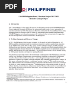 USAID/Philippines Basic Education Project 2017-2022 Redacted Concept Paper