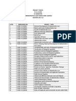 Project Topics B.A.LL.B. (H) Vi-Semester Administrative Law-Paper Code-Law352 SESSION-2017-22