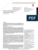 A Very Low Carbohydrate, Low Saturated Fat Diet For Type 2 Diabetes Management: A Randomized Trial