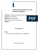 Ejemplo de Planificación de Matemática