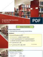 Exponent Function Walid Yahya