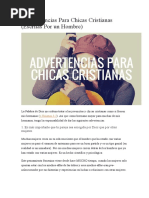 5 Advertencias para Chicas Cristianas