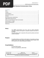 Clinical Volume 11 ISBAR Handover/Communication Policy