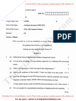 Database Management System Question Paper 2016 PDF