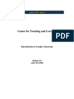 Center For Teaching and Learning: Introduction To Google Classroom