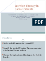 Medical Nutrition Therapy in Crohn's Disease Patients