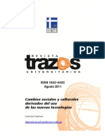 Cambios Sociales y Culturales Derivado de Las Nuevas Tecnologías PDF