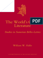 William W. Hallo - The World's Oldest Literature - Studies in Sumerian Belles-Lettres (2009) PDF