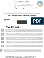 Technique D'analyse Physiques Et Magnétique